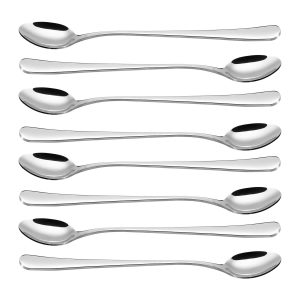 Vinsani 8pcs SS Long Handle Latte Spoons 0000259