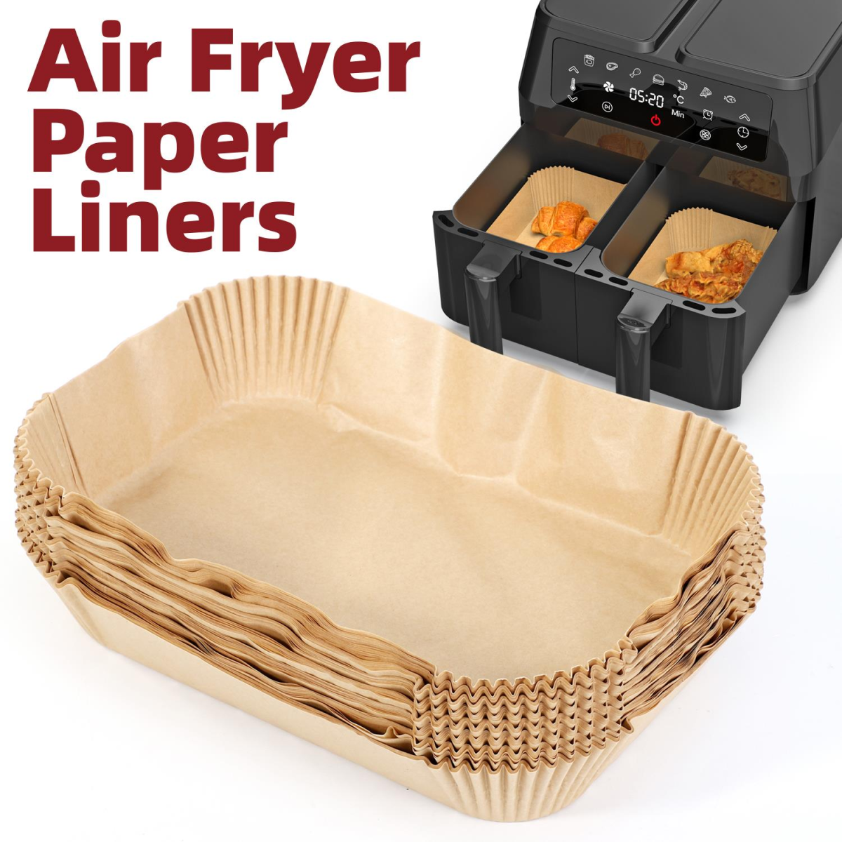 Vinsani 200pcs Air fryer paper liners 1010407 Vinsani 200pcs Air fryer paper liners 1010407 - Image 4