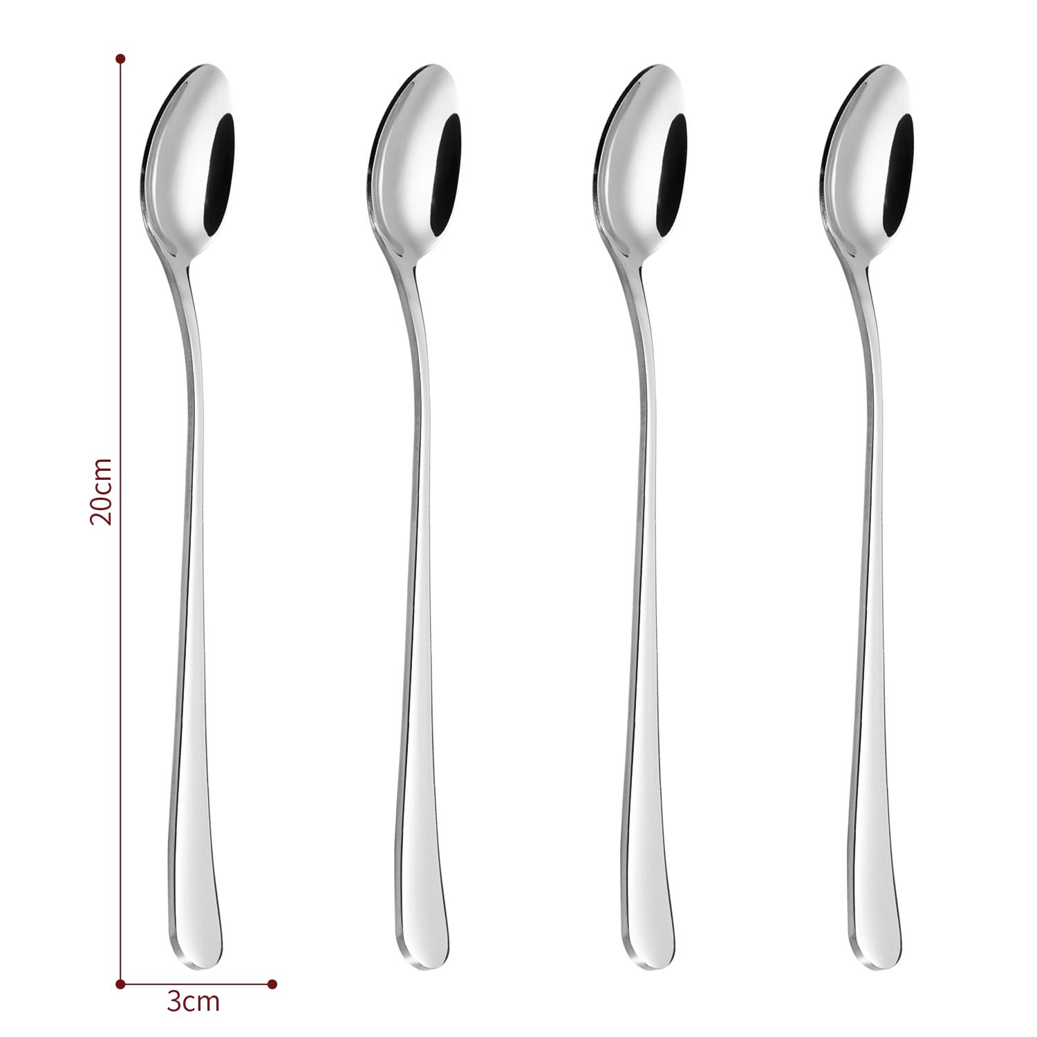 Vinsani 8pcs SS Long Handle Latte Spoons 0000259 Vinsani 8pcs SS Long Handle Latte Spoons 0000259 - Image 4